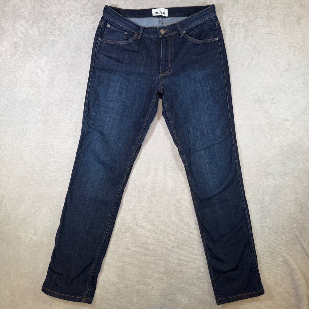 DU/ER Performance Denim Slim Straight Jeans Dark Wash 29x30 WFLS4075 Coolmax